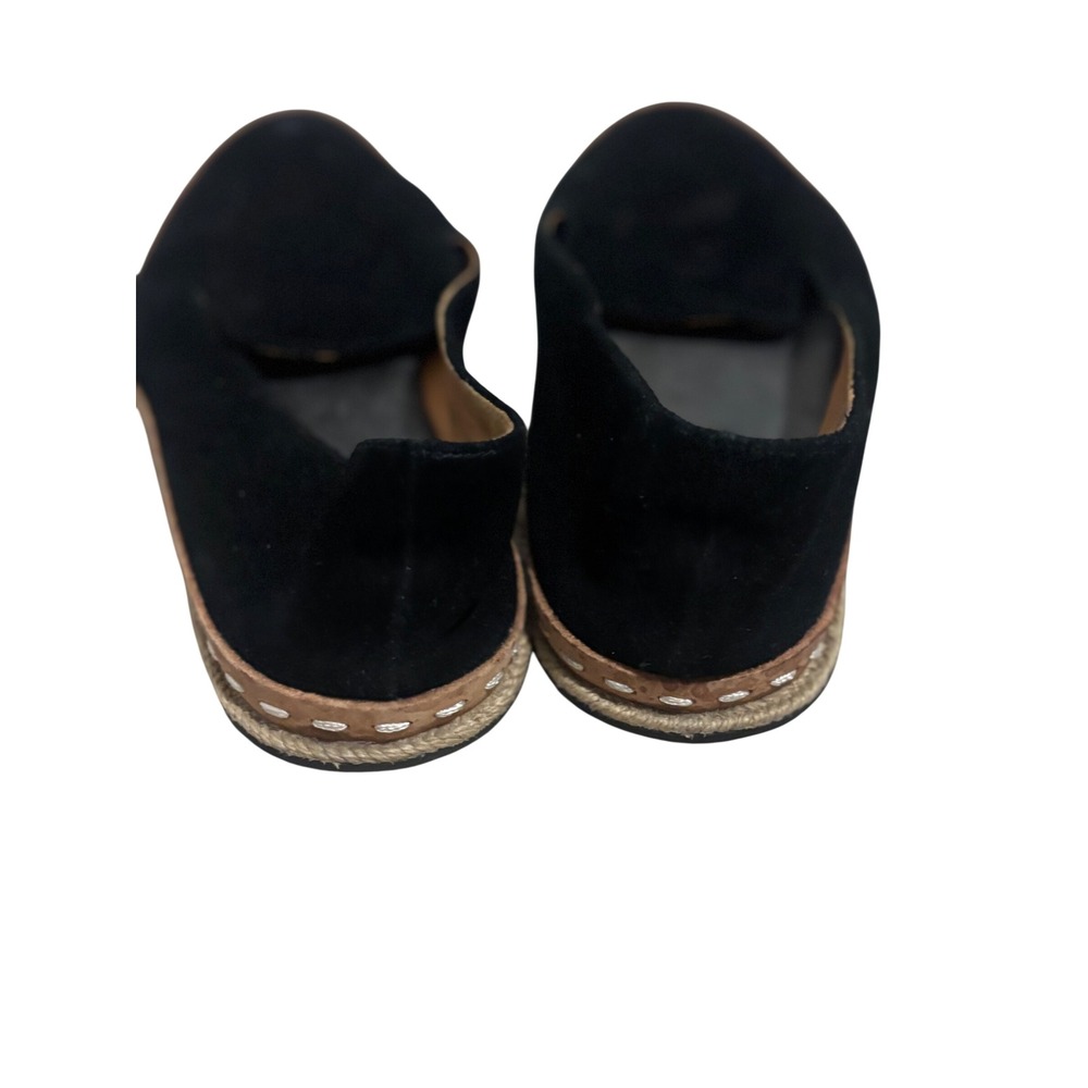 Rag & Bone Black Suede Espadrille Loafers Contrast Stitch Flats Size 38.5 - Picture 6 of 6
